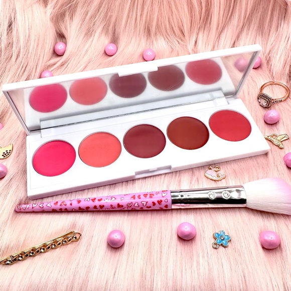 Seraphine botanicals Cream Lip & Cheek Palette with SLMISSGLAM Brush NEW - Picture 2 of 11